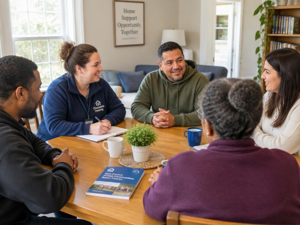 Adley Homes team meeting with clients